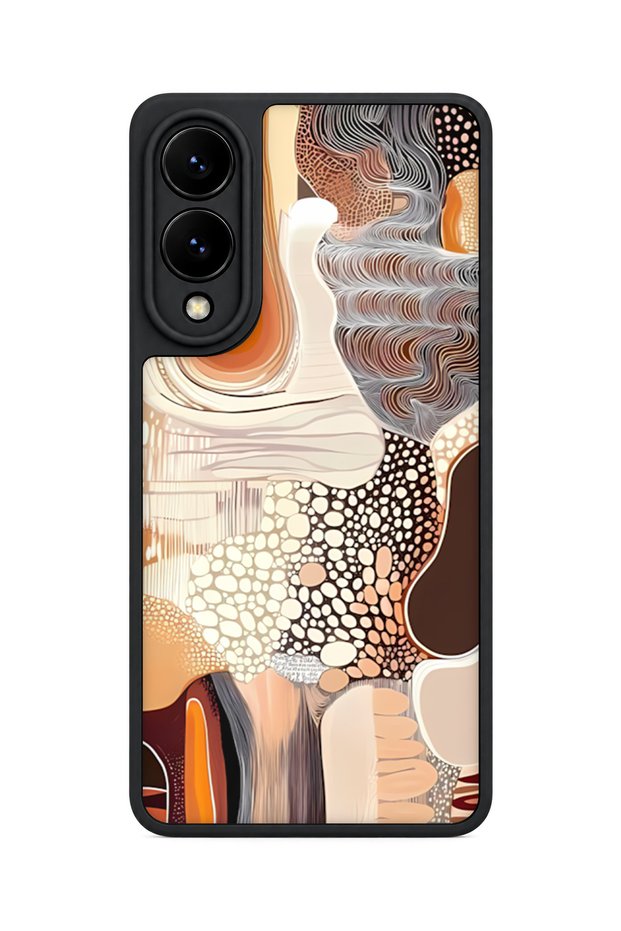 Samsung Galaxy S25 Edge Compatible Organic Patterned Shockproof Case with Camera Protection