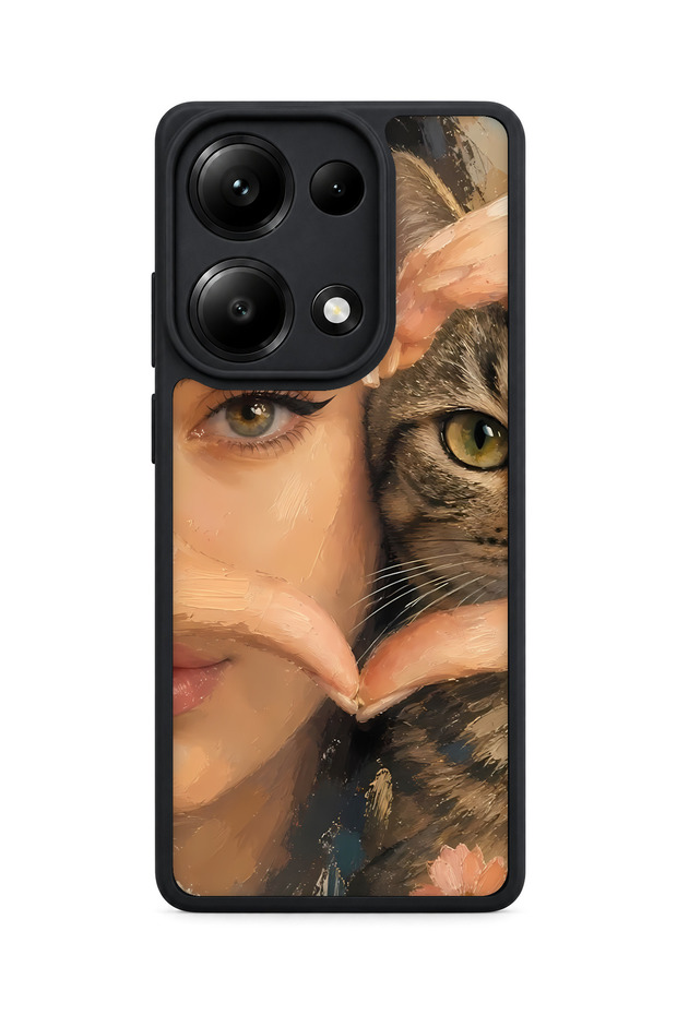 حافظة Redmi Note 13 Pro 4G متوافقة مع نمط HumanCat ومقاومة للصدمات مع حماية للكاميرا