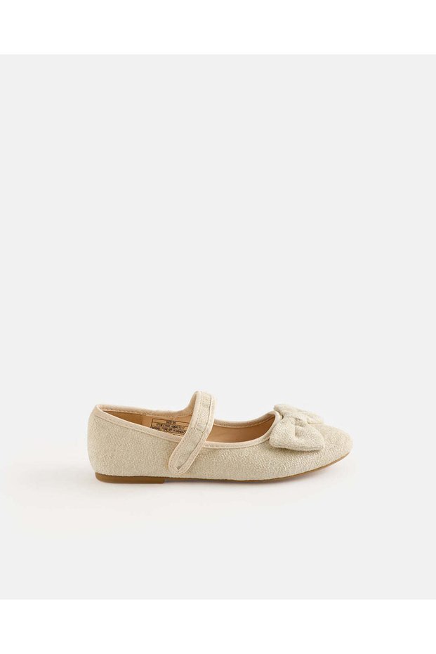 Senior Girls Cream Textured Ballerina