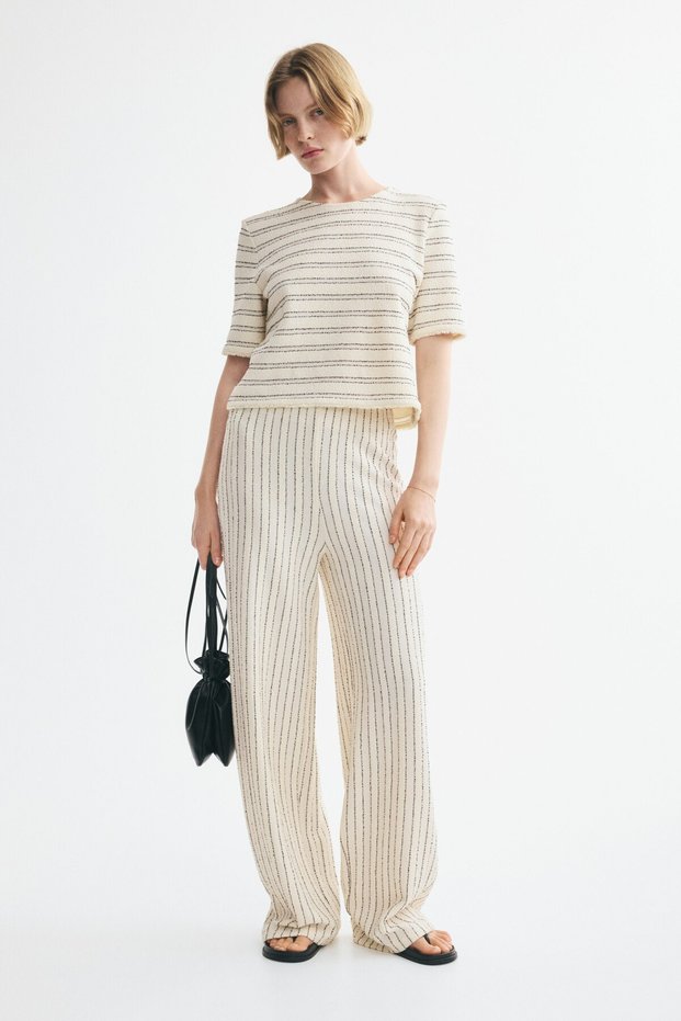 Tekstüre Pull-on Pantolon