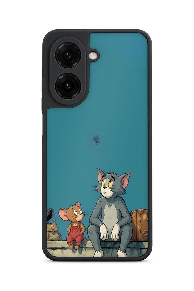 حافظة Redmi A5 المتوافقة مع نمط TomJerry مع حماية للكاميرا ومقاومة للصدمات