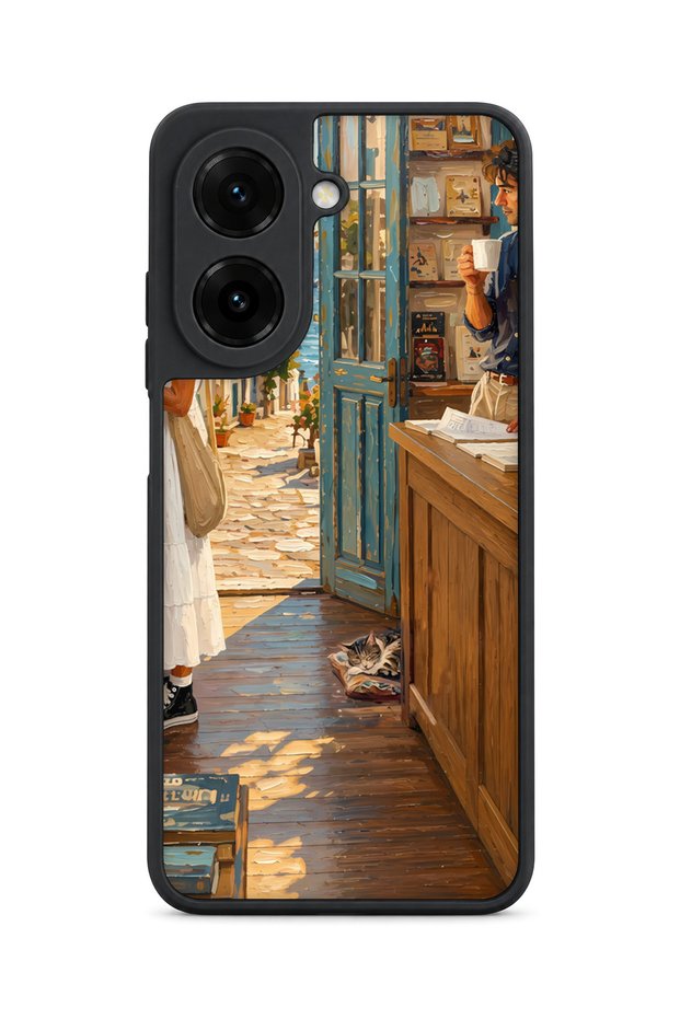 Redmi A5 Compatible Bookshop Patterned Shockproof Case with Camera Protection