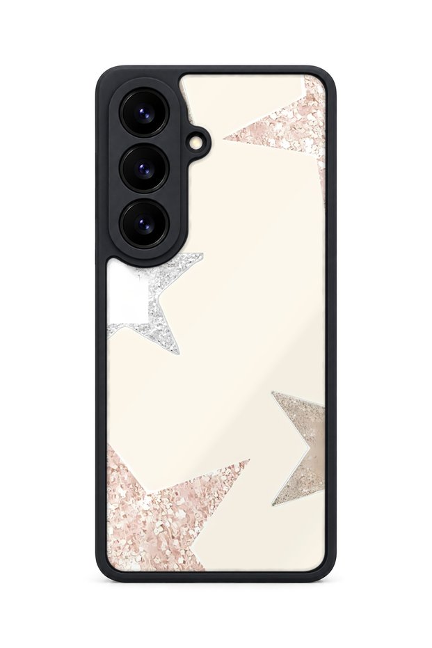 Samsung Galaxy S26 Compatible Sparkle Patterned Shockproof Case with Camera Protection