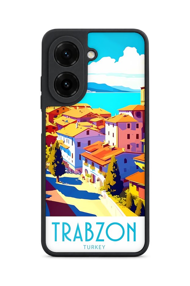 Redmi A5 Compatible Black Sea Patterned Shockproof Case with Camera Protection
