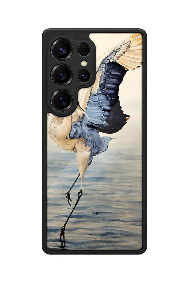 Samsung Galaxy S25 Ultra Compatible Ostrich Patterned Shockproof Case with Camera Protection