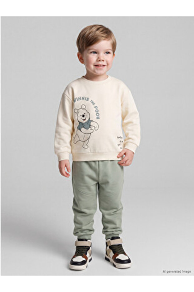 Ecru Winnie the Pooh Printed Baby Boy Set