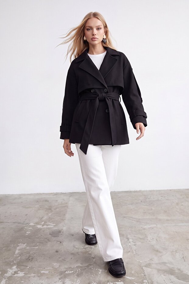 Buttoned Cashmere Coat