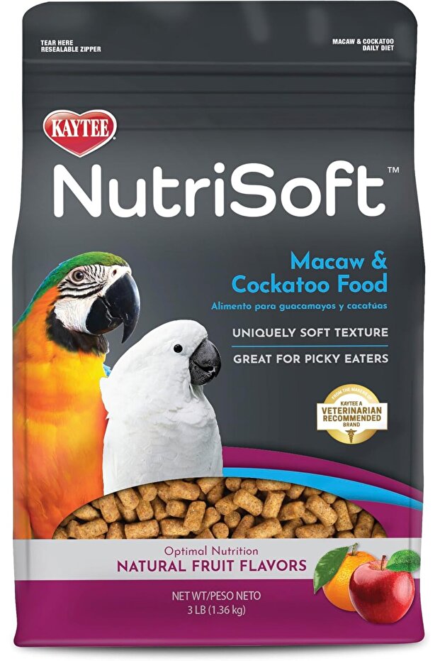 Nutri Soft Pet Macaw & Cockatoo Bird Food, 3 Pound