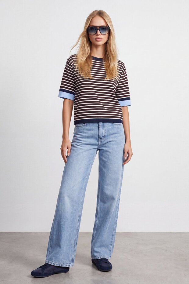 High waist wide leg pants