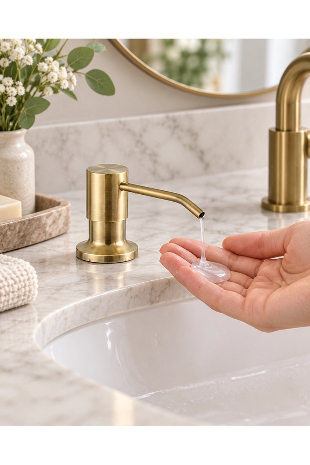 500 ml Built-In Liquid Soap Dispenser Antique Color Countertop Soap Dispenser