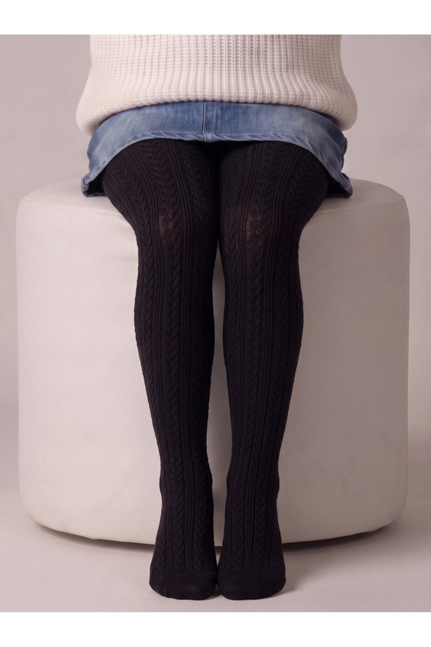 5-7 Years Old Derby Single Black Pantyhose