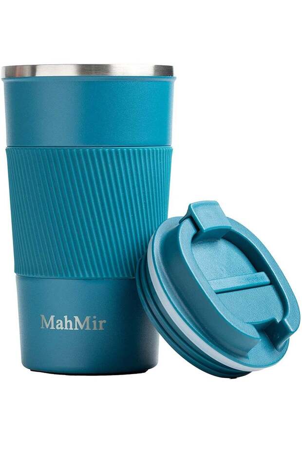 Tumbler Stainless Steel Vacuum Insulated Travel Mug Water Coffee Cup for Home Office Outdoor Works Great for Ice Drinks and Hot Beverage (510ml, Blue)