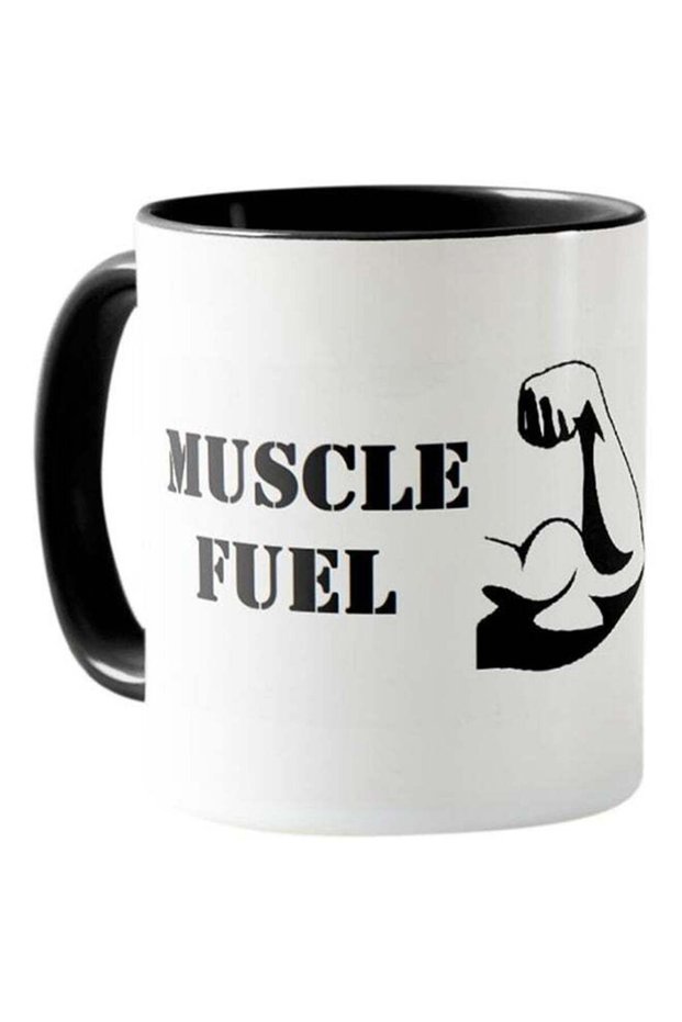 Mug With Design Muscle Fuel White & Black