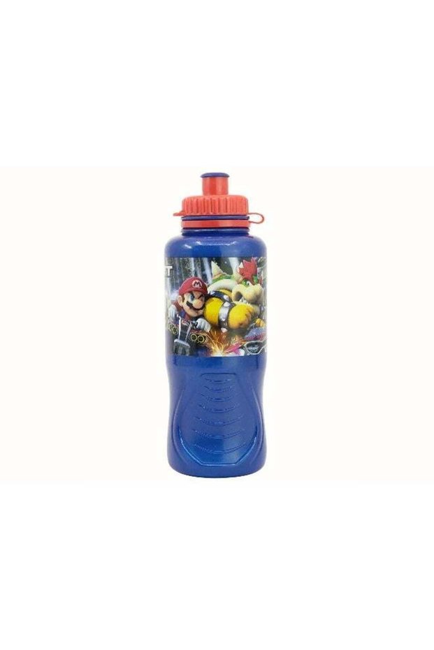 Stor Super Mario Kart Ergo Sport Water Bottle for Kids, 430ml – BPA-Free Leakproof Sipper Bottle with Easy-Grip Ergonomic Design, Lightweight Durable School, Sports & Travel Flask, Multicolour