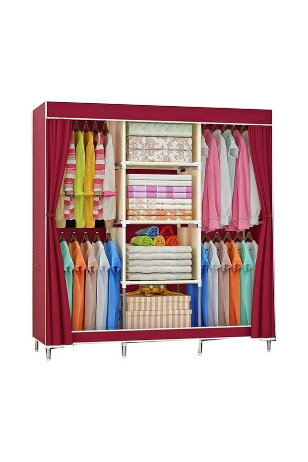 Foldable Non-Woven Cloth Wardrobe: Portable, Dustproof, and Multi purpose Storage