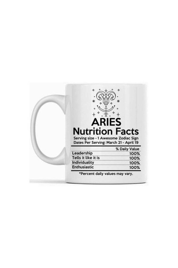 Astrological Zodiac Star Sign Coffee Mug Gift with Characteristics Nutritional Facts. Ideal for Birthday, or as an Office Cup Gift Idea