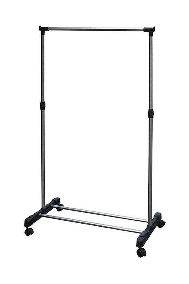Single Pole Clothes Hanger Black/Sliver 83x43cm