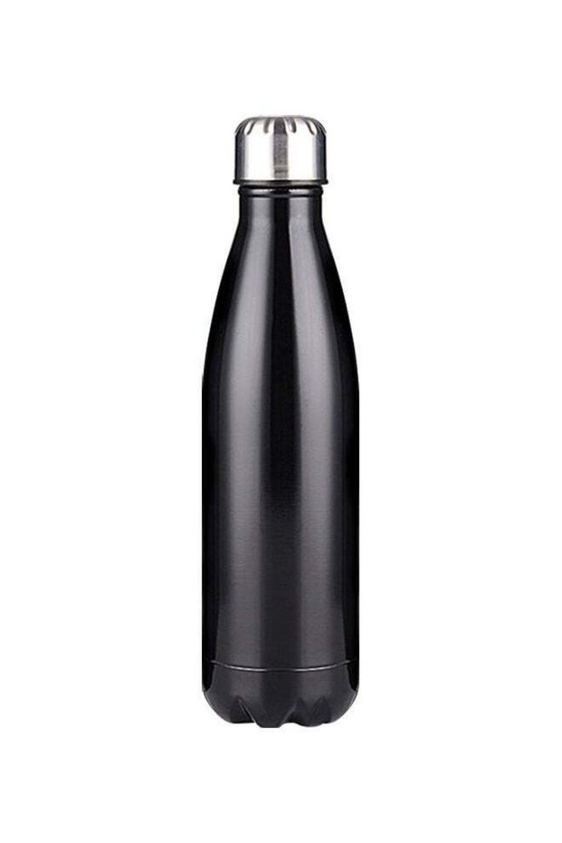 Stainless Steel Vacuum Insulated Double Walled Water Bottle Black 28.3x7.5x7.5cm