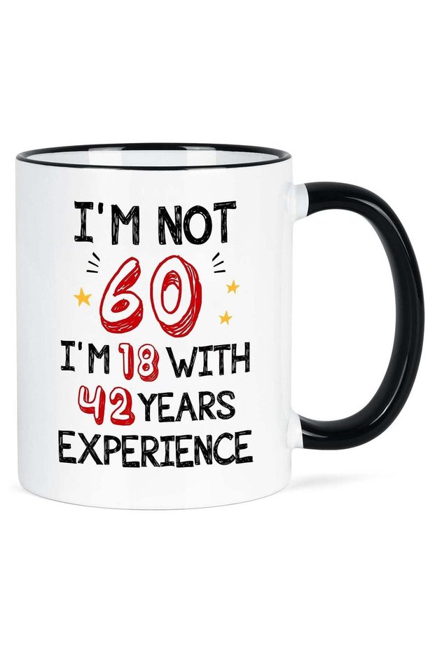 60th Birthday Gifts, I'm 18 With 42 Years Experience Mug, 60th Birthday Gifts for Men, 60 Birthday Gifts for Women, 60th Birthday Gift Ideas, 60th Birthday Mug