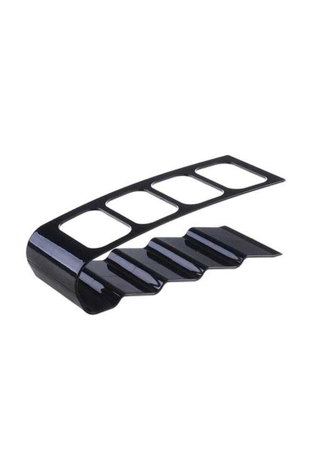 Four-Lattice Remote Control Storage Holder Black