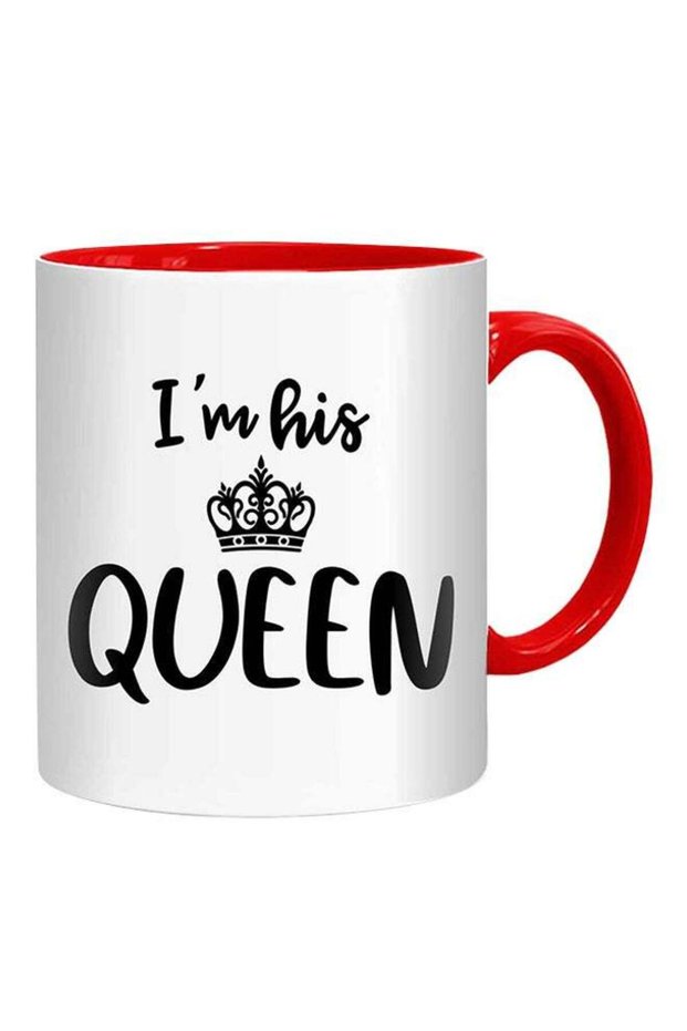I'm His Queen Mug White/Black/Red 10centimeter
