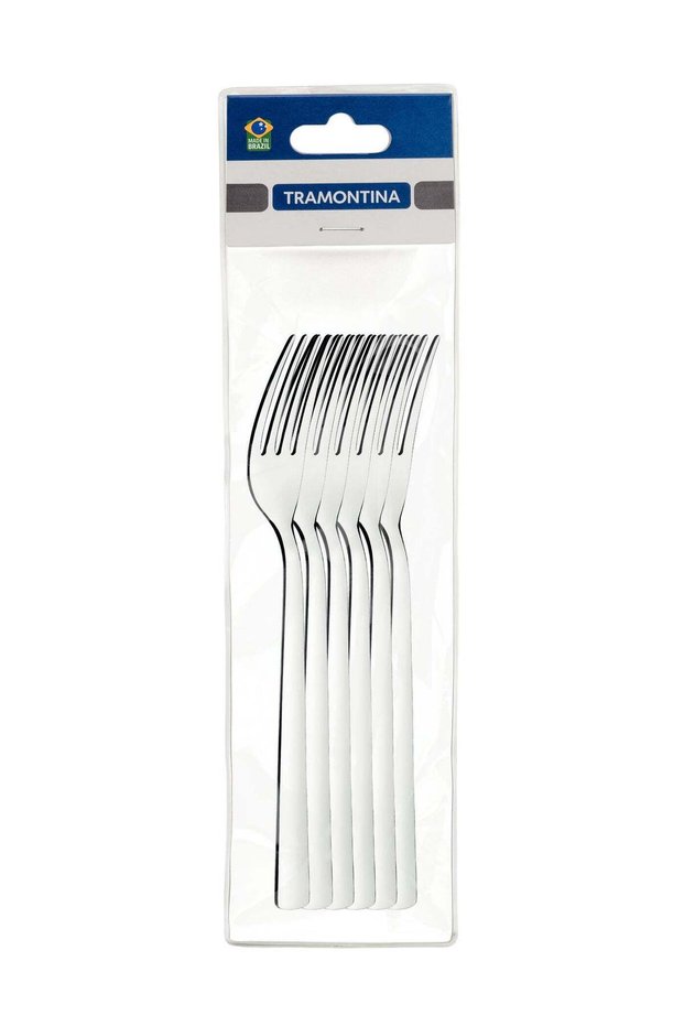 Oslo 6 Pieces Stainless Steel Dessert Fork Set with High Gloss Finish
