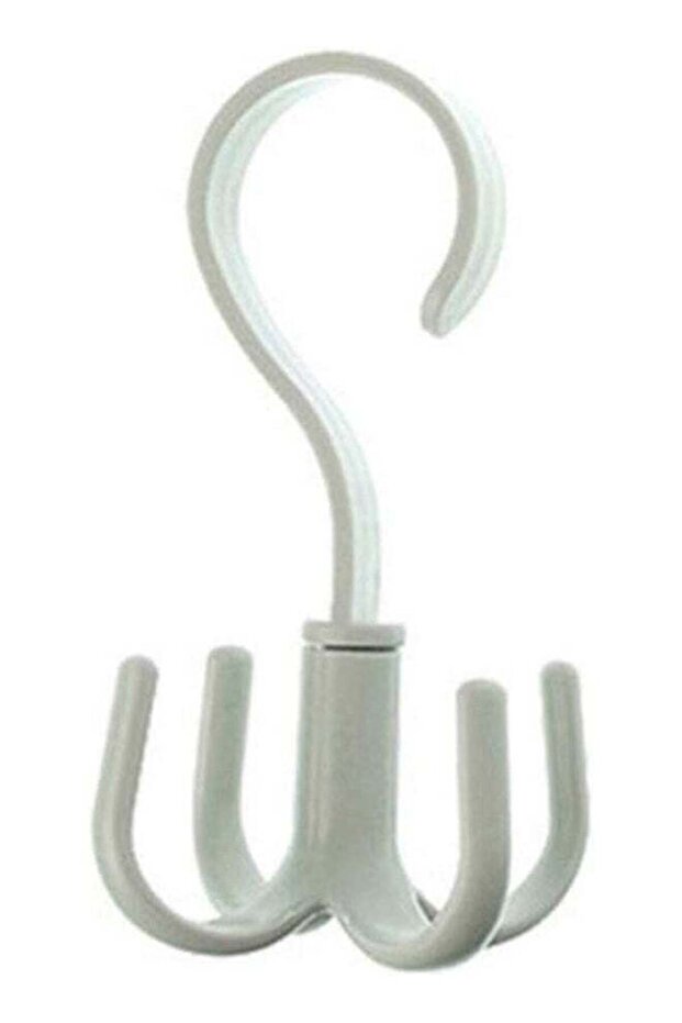 SBSNH. Creative Rotating Four-claw Hook Multifunctional Wardrobe Bag Storage Hook Nail-free Plastic Tie Hanger