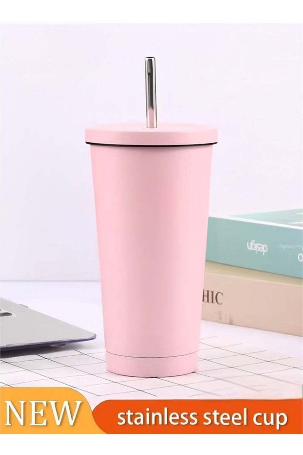 Insulated Tumbler With lid And Straw, Stainless Steel Tumblers Travel Coffee Mug, Reusable Thermal Cup for Water, Iced Tea or Coffee, Smoothie and More