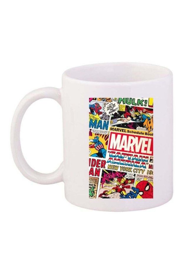 Marvel Printed Coffee Mug White/Red/Yellow