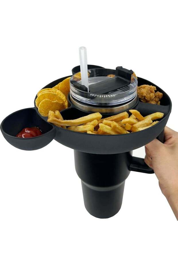 Bowl for Stanley 40oz Tumbler with Handle - Tumbler Snack Tray for Stanley Cup Accessories - Reusab