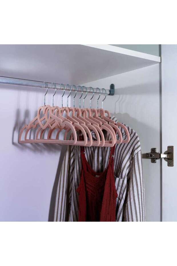 Giorgia Heart 10-Pieces Cloth Hanger 42x21x0.5cm - Pink - 162JHC9900024