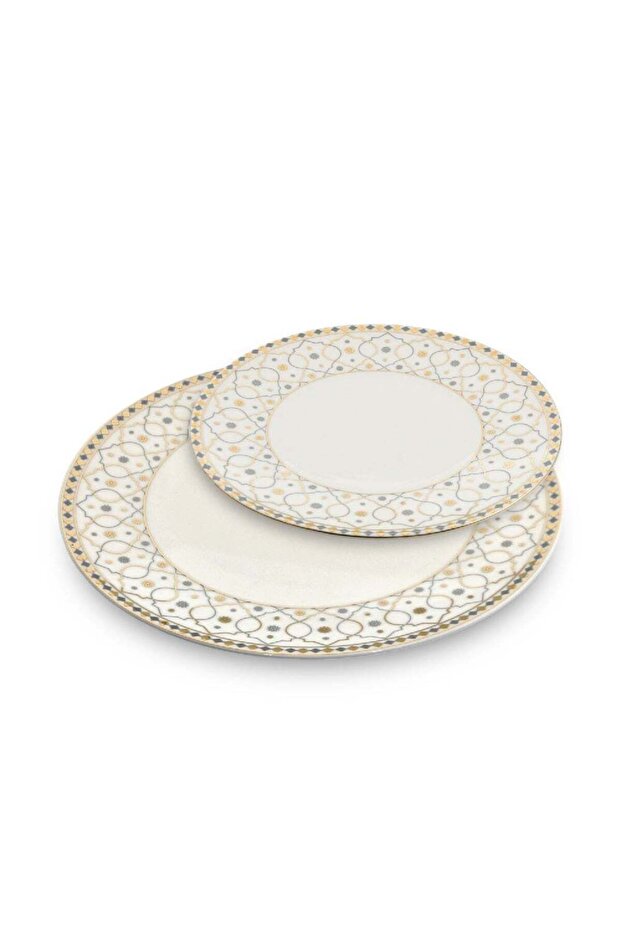 Rosa Al Andalus Dinner Plate 27cm Elegant Ceramic Serving Plate Large Round Dinner Plate Stylish Ta