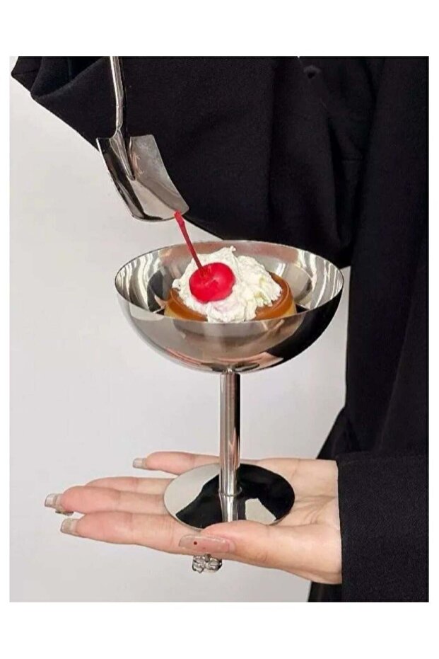 Multipurpose Dessert Stainless Steel Ice Cream Bowl Reusable Serving Dessert Cups for Yogurt Snack