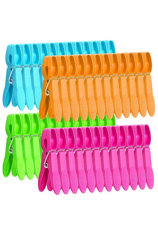 Pack of 48 Clothes Clips Plastic Peg, Colorful Heavy Duty Laundry Clips, Air Drying Clothesline Clips Clothes Pins, for Clothesline Hanging, Clothes, Laundry Kitchen and Outdoor, Clothes Windproof