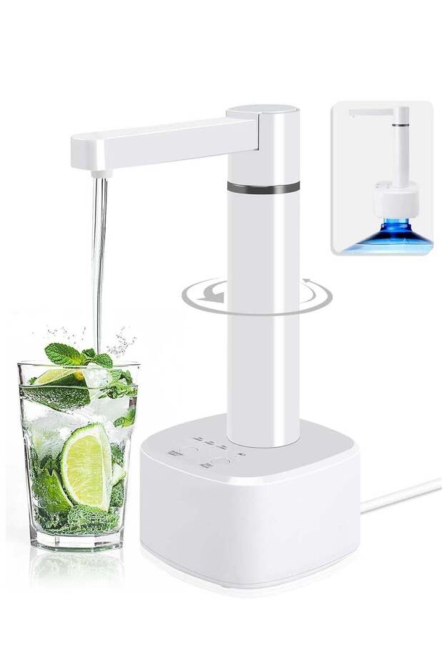 Electric Drinking Water Pump Portable Desktop Water Dispenser with Display USB Rechargeable Automat