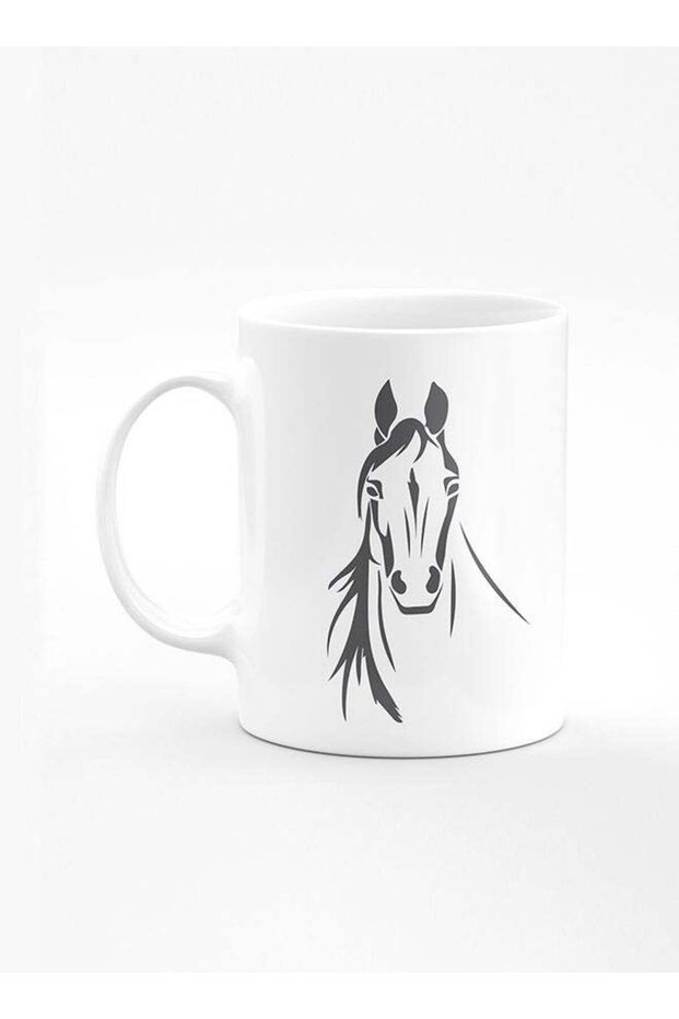 Designer Printed Coffee Mug with Heavy Duty Handle 11oz Ceramic Personalised Gift Mugs Cup [Microwave Safe & Dishwasher Proof] - Arabian Stallion