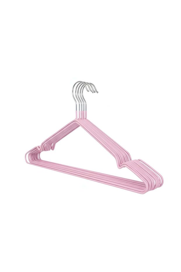 Feelings Metal Hanger PVC Coated 12-Piece Set 40cm, Black Clothes Hangers, Durable Space-Saving Garment Hangers for Shirts, Dresses, Trousers & Wardrobe Organisation