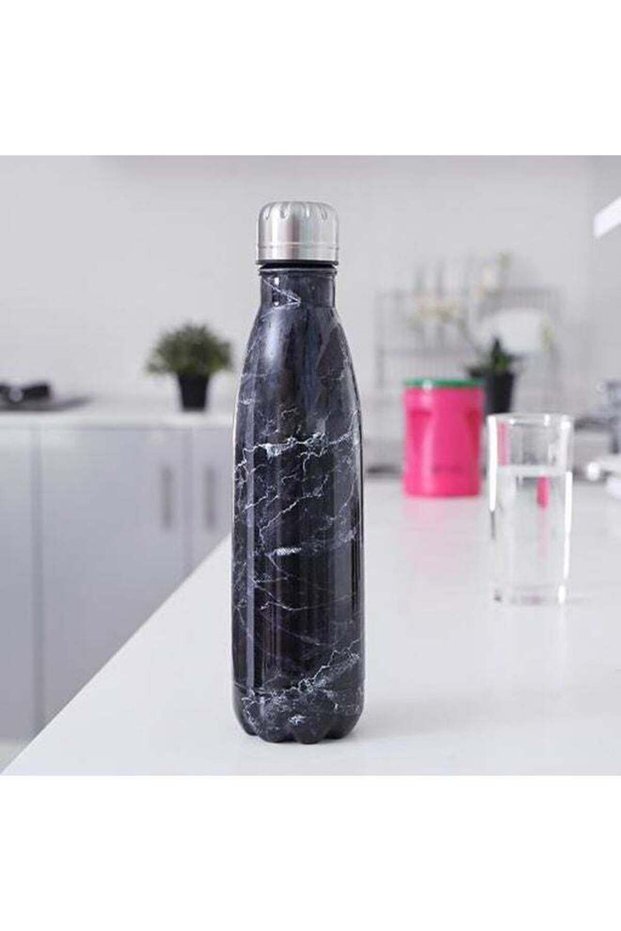 Stainless Steel Vacuum Bottle 500Ml 17Oz 304 Ss Inner Pot Hot Cool Black/White/Silver 500ml