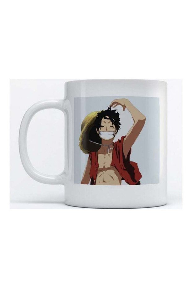 Mug Luffy One Piece for Coffee and Tea White 350ml