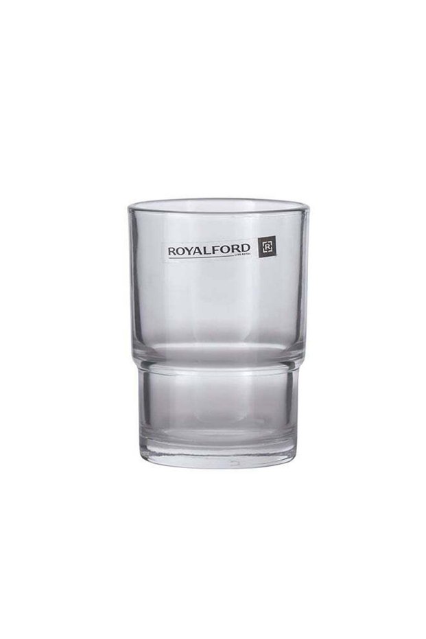 Royalford 6 Piece 226 ml Glass Tumbler Set | Lead-Free, Crystal Clear Construction, Sturdy Design, Dishwasher Safe | Clear | RF10313 Clear 226 mml
