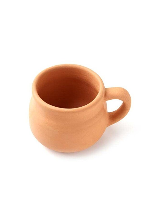 ARK Handcrafted Terracotta Clay Mug | Earthy Cup | Enhances Tea & Coffee Flavor | Unglazed & chemical-free | Artisan | Eco-Friendly Mug for daily rituals | 220ml