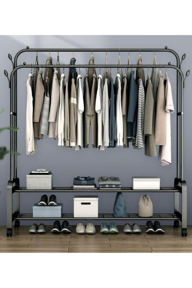 Standing Type Folding Clothes Hanger Butterfly - Shaped Iron Multifunction Laundry Drying Rack