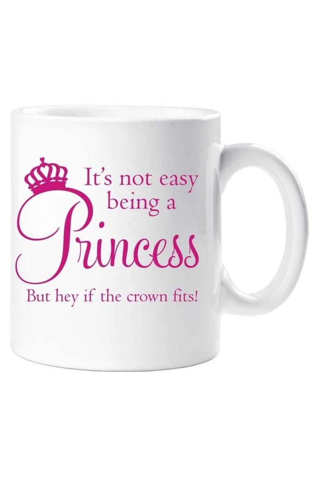 Limited Princess Mug It's Not Easy Being A Princess But Hey If The Crown Fits Mug Gift Present Friend Daughter.