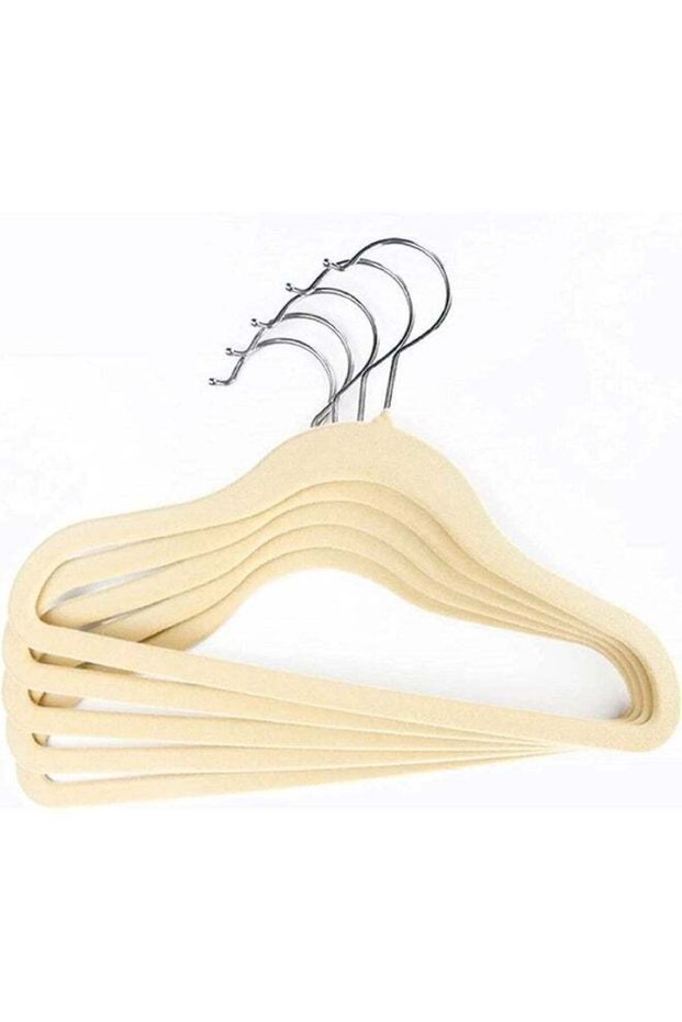 Red Dot Gift® 50 Pack Baby Velvet Hangers 11Inch/28cm - Nursery Clothes Hangers Non Slip Toddler Hangers, 360 Chrome Swivel Hook (Beige, 50)