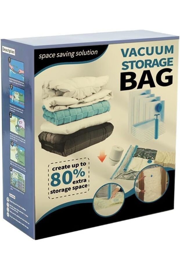 ARS® Vacuum Space Saver Compression Bag 12-Pack - Large, Medium, Small