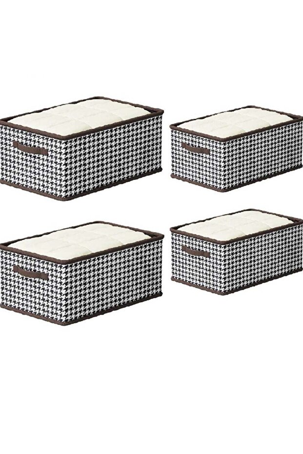 Foldable 4 Pack Storage Bags Clothes Storage Bins Closet Organizers Travel Garment Underbed Storage Containers Space-saving bags Home Office (44*30*20) (50*35*25) x2