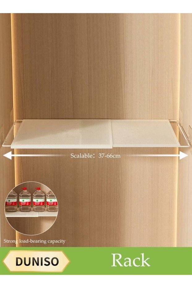 Expandable Closet Tension Shelf, Wardrobe Layered Partition Board, Telescopic Storage Rack, Adjustable Storage Rack, Not Easy To Rust, Strong Load-Bearing Capacity, Suitable For Bathroom, Kitchen, Ga
