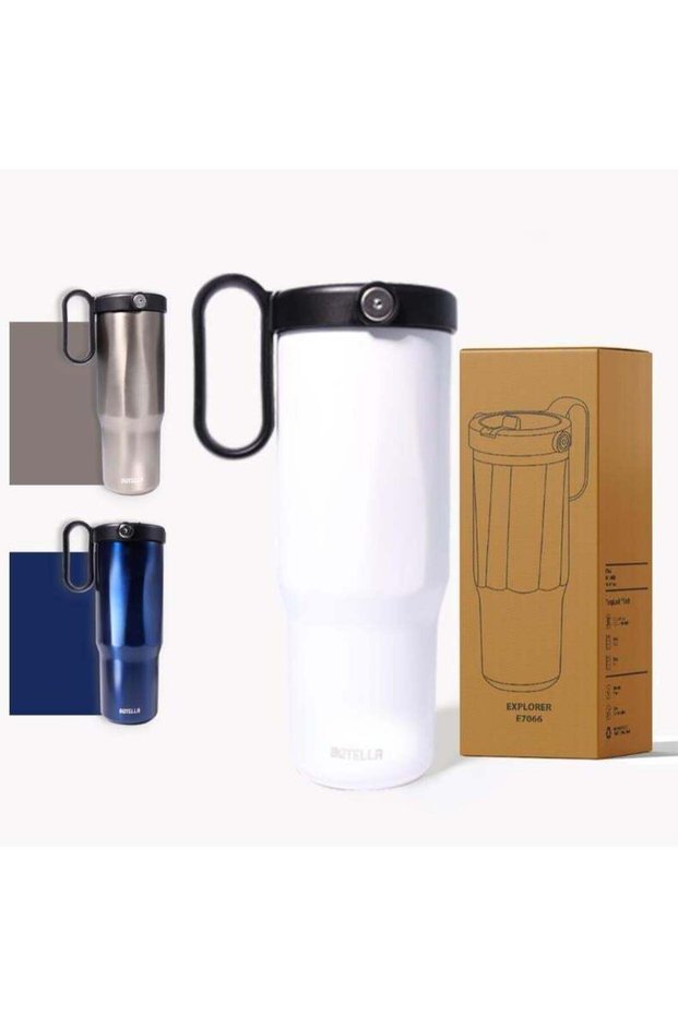 Botella Insulated Water Bottle Explorer - Leakproof Stainless Steel, Outdoor Travel 900ml , White