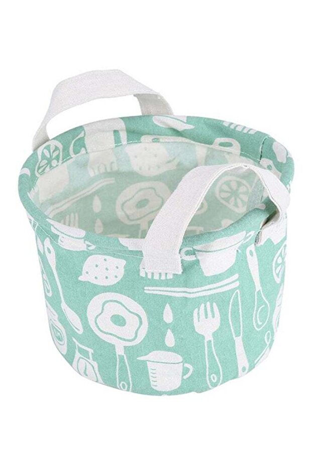 Storage Box Organizer Green/White Medium