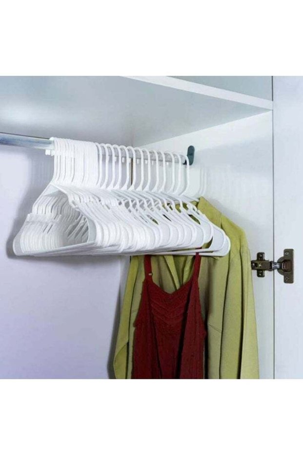 Essential 30-piece Plastic Clothes Hanger 40.5x23 cm - White - 262JHC9900019